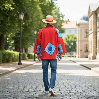 One Piece - Monkey D. Ruffy Haori Kimono-Jacke (Wano Kuni Arc) - Größen wählbar