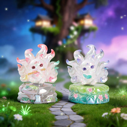 Neunschwänziger Geisterfuchs: Mengyou Shanhai – Drehbarer Kristall-Kitsune - Mystery Box Sammelfigur Blind Box - Einzelbox - 10cm - Andere