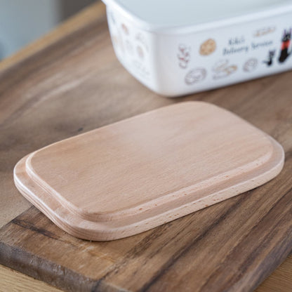 Kikis kleiner Lieferservice - Jiji & Backwaren - Emaille Butterdose mit Holzdeckel (500ml) - Skater