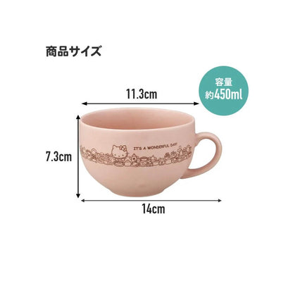 Sanrio - Hello Kitty - Sakura Rose Mino Cup Mug Pink - 450ml - Skater