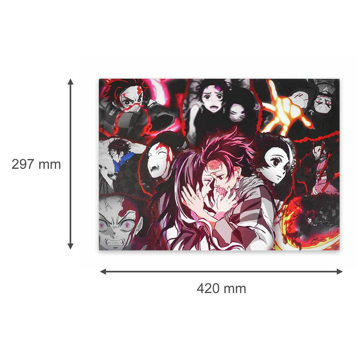 Demon Slayer - Kimetsu no Yaiba Wandbild - Poster Hartschaumplatte - 30x42cm - Anime Mura
