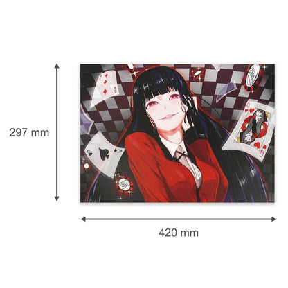 Kakegurui - Yumeko Jabami Wandbild - Poster Hartschaumplatte - 30x42cm - Anime Mura