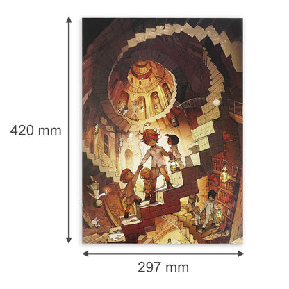The Promised Neverland - Wandbild - Poster Hartschaumplatte - 30x42cm - Anime Mura