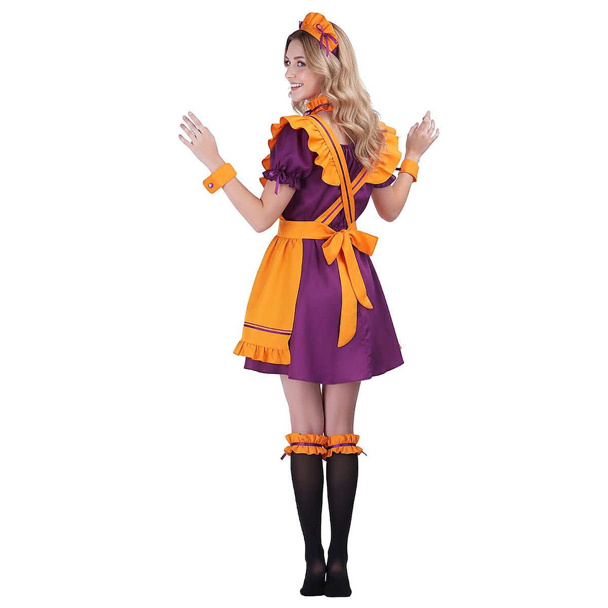 Halloween - Maid Kostüm Kürbis mit Fledermäusen - Damen Gr. S–L - CoolChange