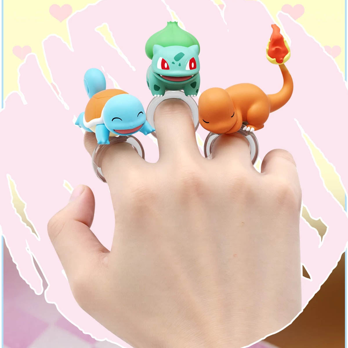 Pokémon - Hug Ring - PVC Figure Ring Blind Box - Single Box - 4 cm - Holly Box
