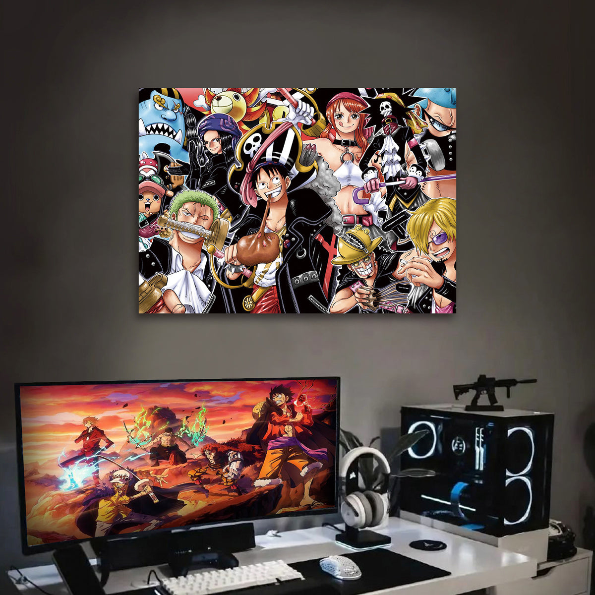 One Piece Film Red - Strohhut-Piraten - Wandbild auf Hartschaumplatte - 30 x 42 cm - CosplayStudio