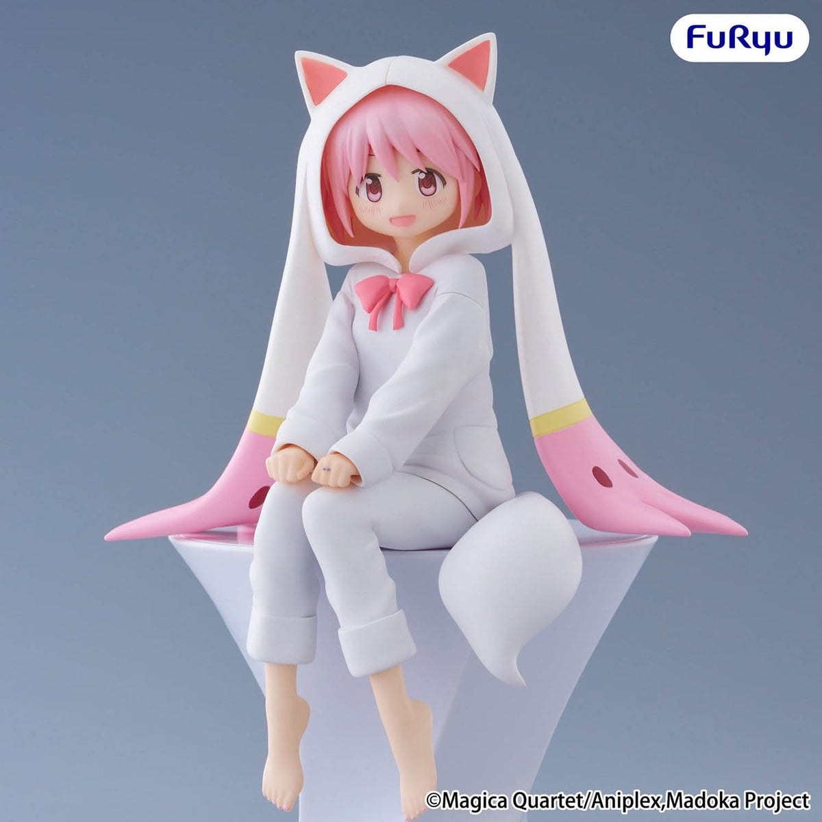 Puella Magi Madoka Magica - Madoka Kaname (Kyubey-Hausanzug) - Noodle Stopper Figur - 15 cm - FuRyu
