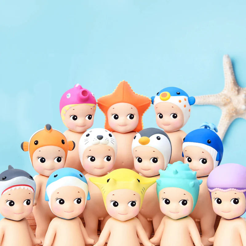 Sonny Angel mit Meeresmütze | Sonny Angel Figur | Blind Box Marine Series | 8 cm