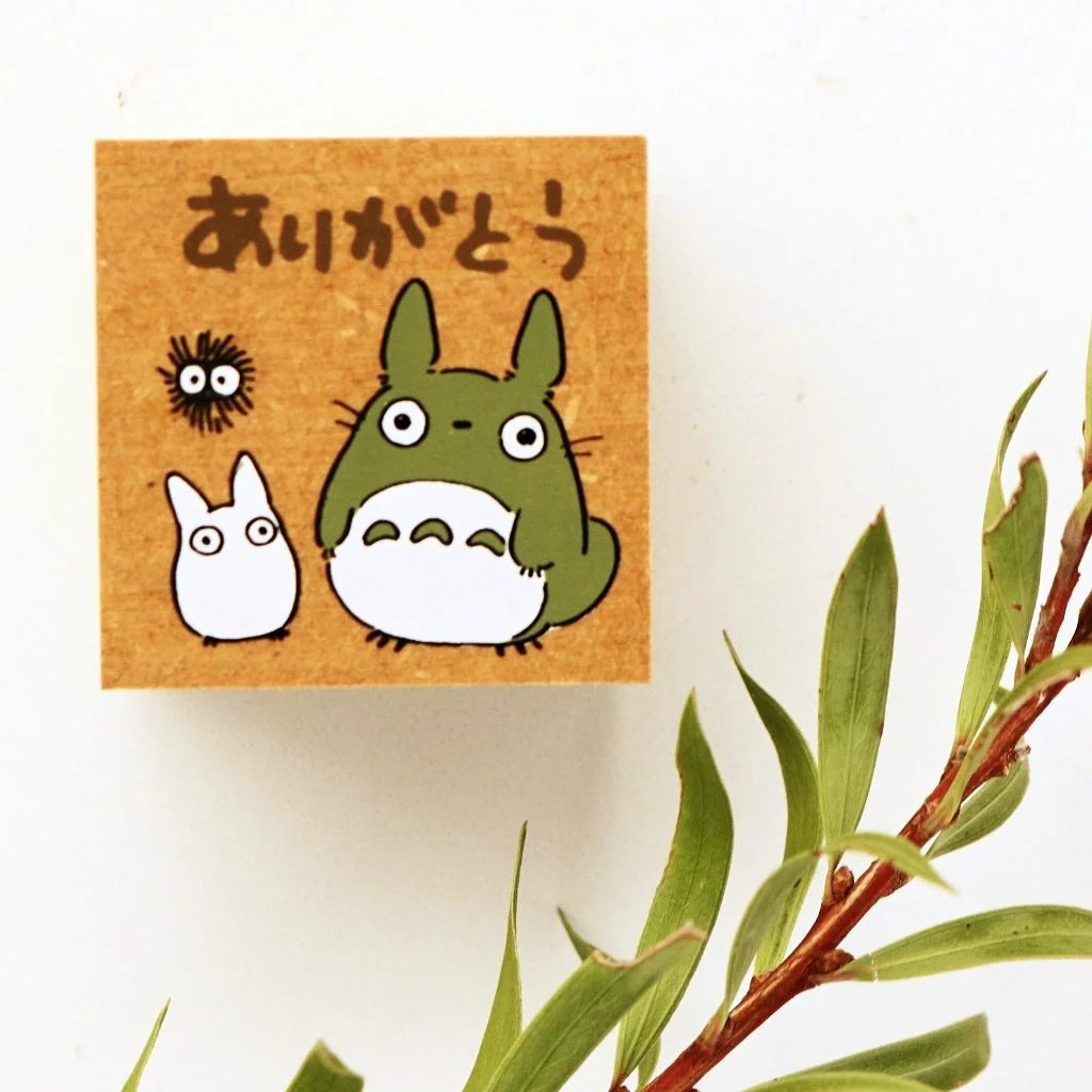 Mein Nachbar Totoro - Totoro „Danke“ - Holzstempel - 3 x 3 cm - Beverly