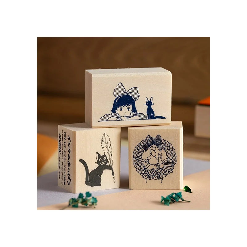 Kikis kleiner Lieferservice - Kiki und Jiji - Holzstempel - 4,5 x 3 cm - Beverly