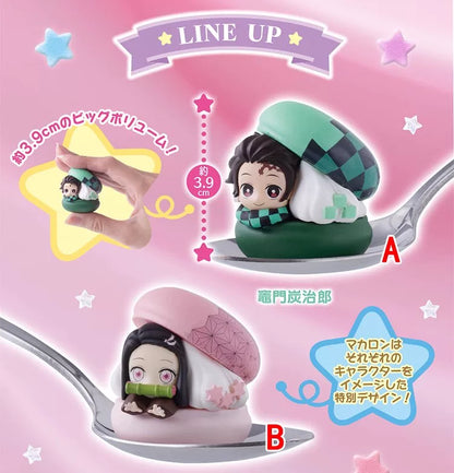 Demon Slayer - Chara Macaron - Minifigur Blindbox - Einzelpack - 4 cm - Bandai
