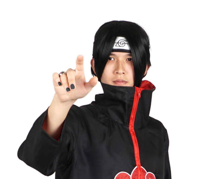 Perücke von Itachi Uchiha für Akatsuki Cosplay, Schwarz