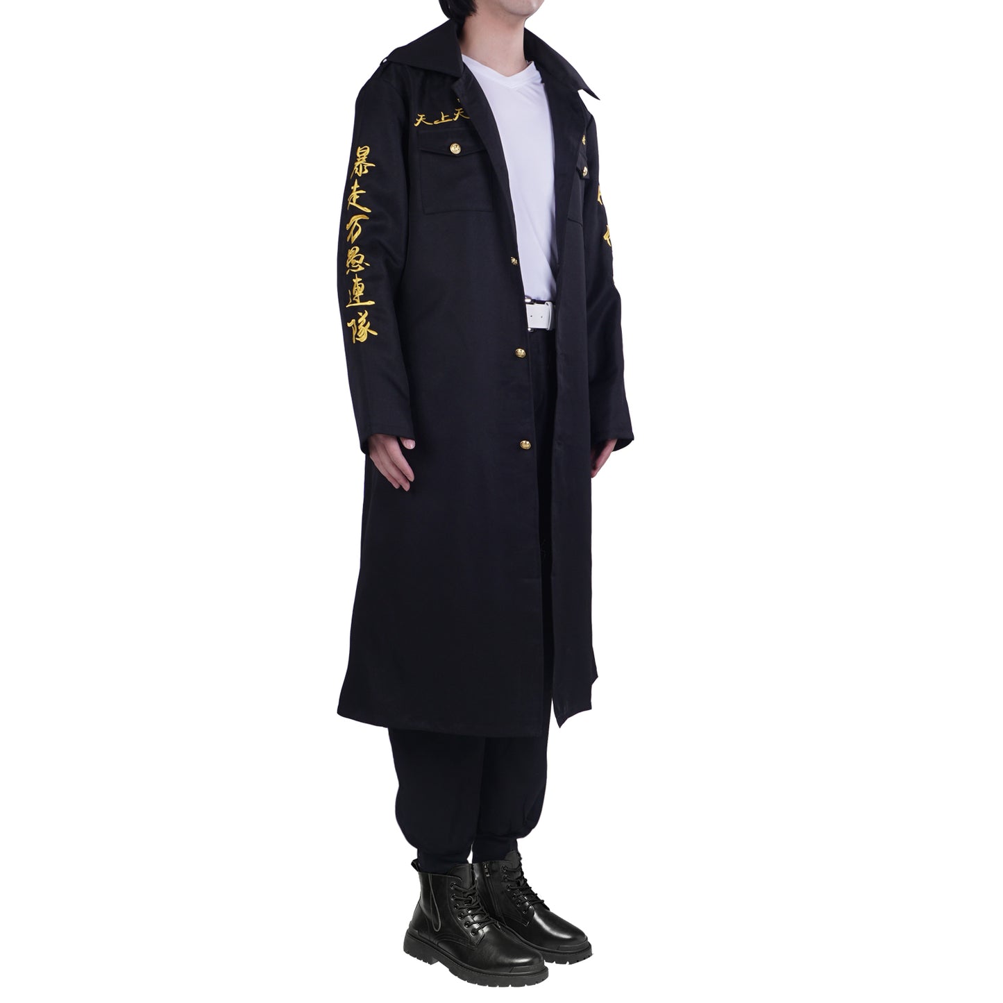 Tokyo Manji Gang Uniform von Manjiro Sano, Cosplay Kostüm für Tokyo Revengers Fans, Mantel, Hose, Shirt, Größe: S - XL