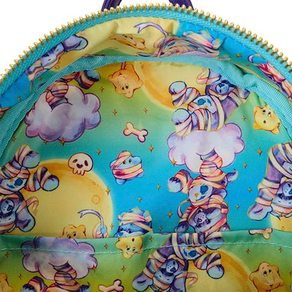 Loungefly Glücksbärchis X Universal Monsters - Schlummerbärchi als Mumie Rucksack, leuchtet im Dunkeln, passendes Innenfutter