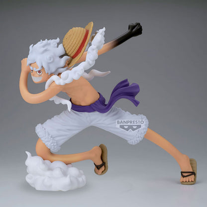 BANDAI Monkey D. Ruffy in Gear 5-II mit weißem Haar, One Piece Sammelfigur, 23 cm