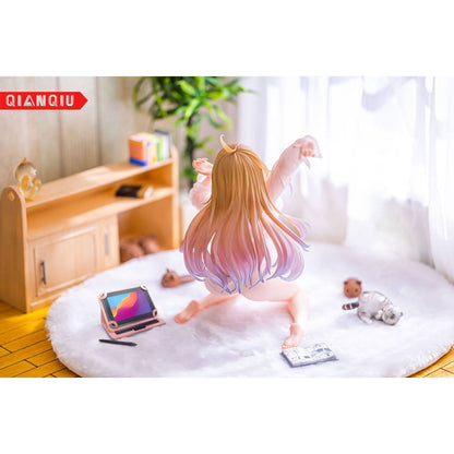 Daiki Kougyo Stretch Girl mit Bücherregal | Otaku Girls Series Figur | 12 cm