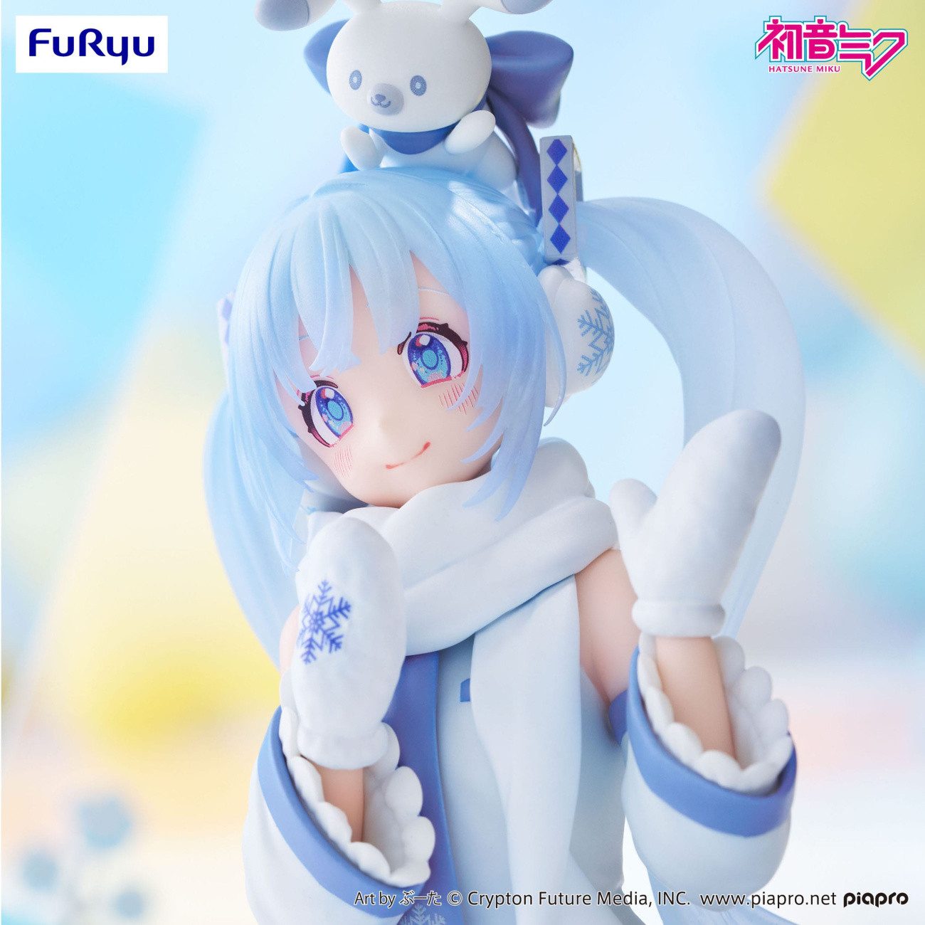 Vocaloid - Hatsune Miku Noodle Stopper Figur - 10cm - FuRyu (Snow Miku Sky Town 10th Anniversary Ver.)