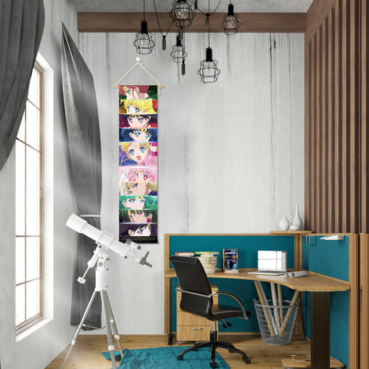 Sailor Moon Crystal - Sailor Krieger Augen - Stoff Rollbild - 135x33cm