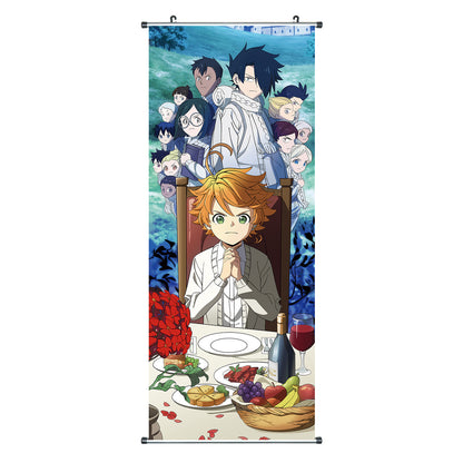 The Promised Neverland - Emma, Ray & Norman - Rollbild aus Stoff - 100x40cm