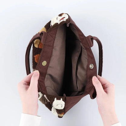 Mein Nachbar Totoro - Bestickte Handtasche (Acorn Brown) - 37 cm - Benelic
