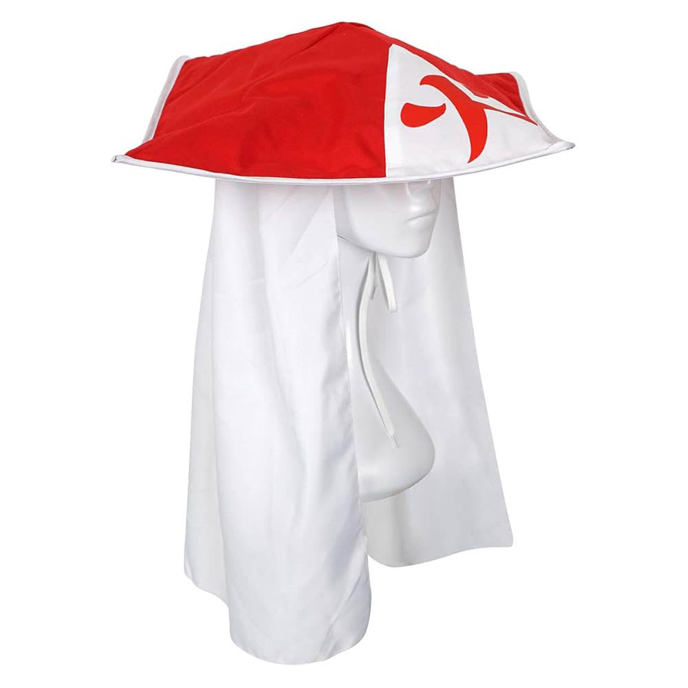 Naruto Shippuden - Hokage Hut – Traditioneller Konoha Kage Cosplay Hut mit Stoffschleier