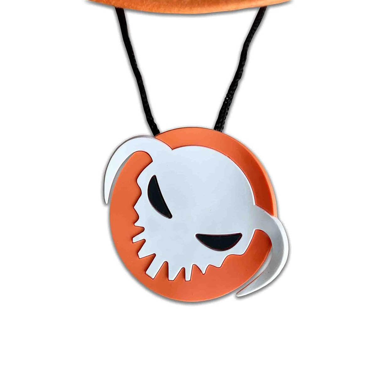 One Piece - Portgas D. Ace Cowboyhut – Cosplay Hut mit Perlenschnur und Smileys - 37 cm