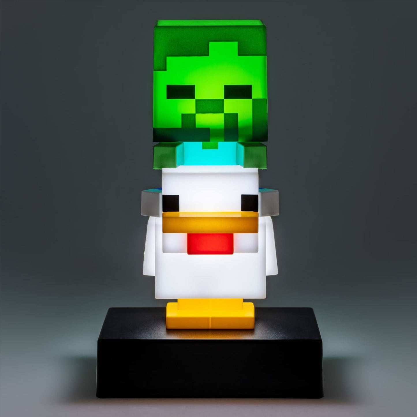 Minecraft - Chicken Jockey (Hühner-Reiter) - Mini 3D Icon Tischlampe / Nachtlicht – 11cm - Paladone