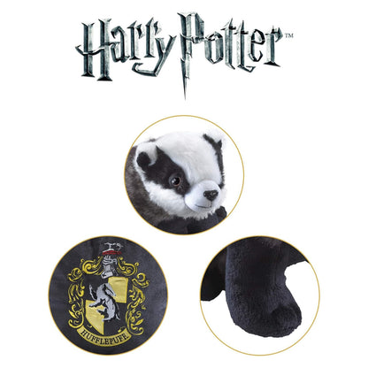 Harry Potter - Hufflepuff Hausmaskottchen Dachs - Kissen mit Plüschfigur Set - 34 x 34 cm - The Noble Collection