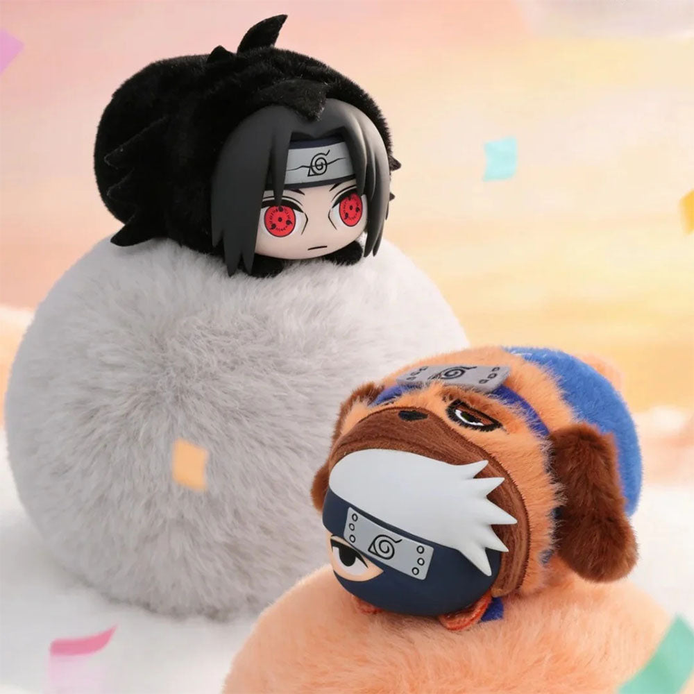 Naruto Shippuden - Cute Beast Lying Party - Plüsch Anhänger Blind Box mit Magnet - Einzelbox - 9 cm - EAKI