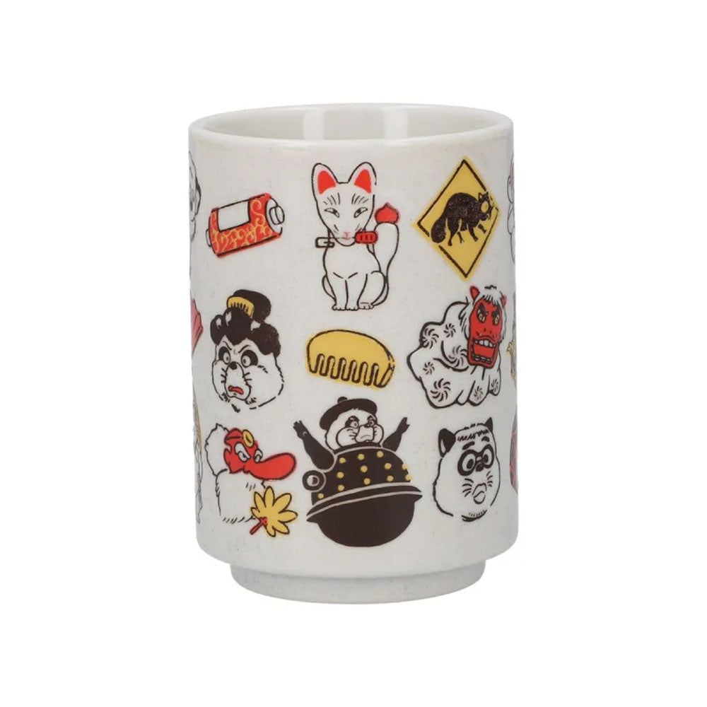 Pom Poko - Japanische Keramik Tee-Tasse (Yunomi) - 10,5cm - Benelic