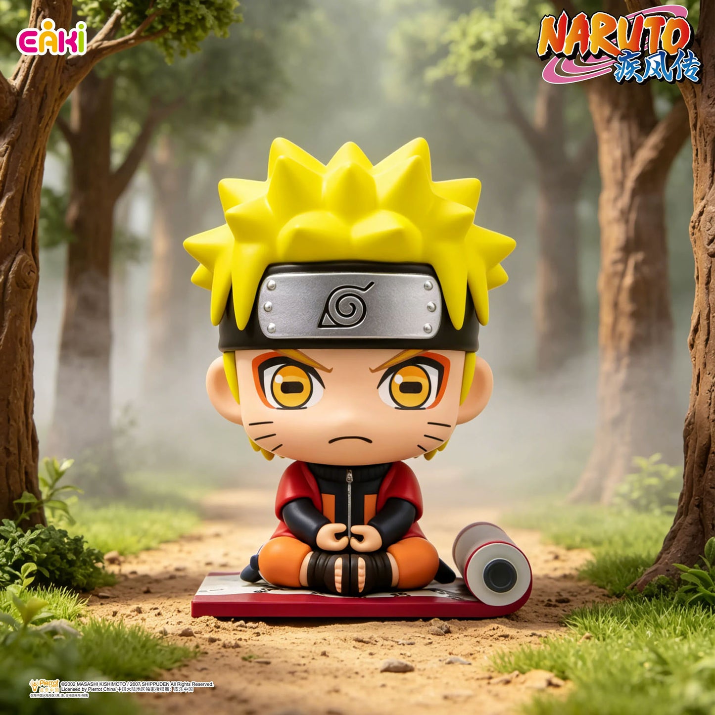 Naruto Shippuden - Swift Wind Cute Ninja Sitting Figure - Blindbox - Einzelbox - ca. 8cm - EAKI