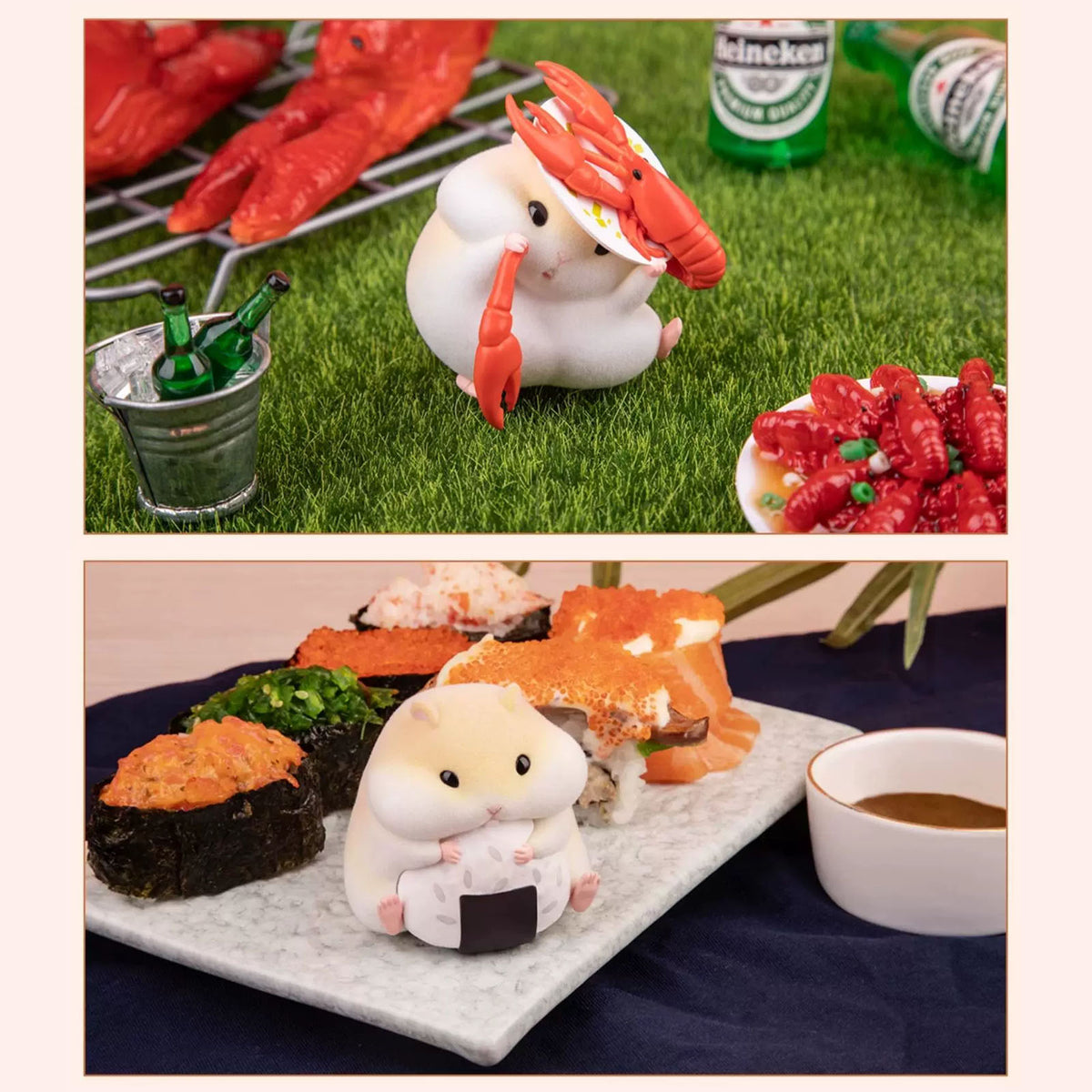 Clarke the Hamster - Foodie-Serie - Beflockte Sammelfigur - Blindbox - Einzelbox - ca. 7cm