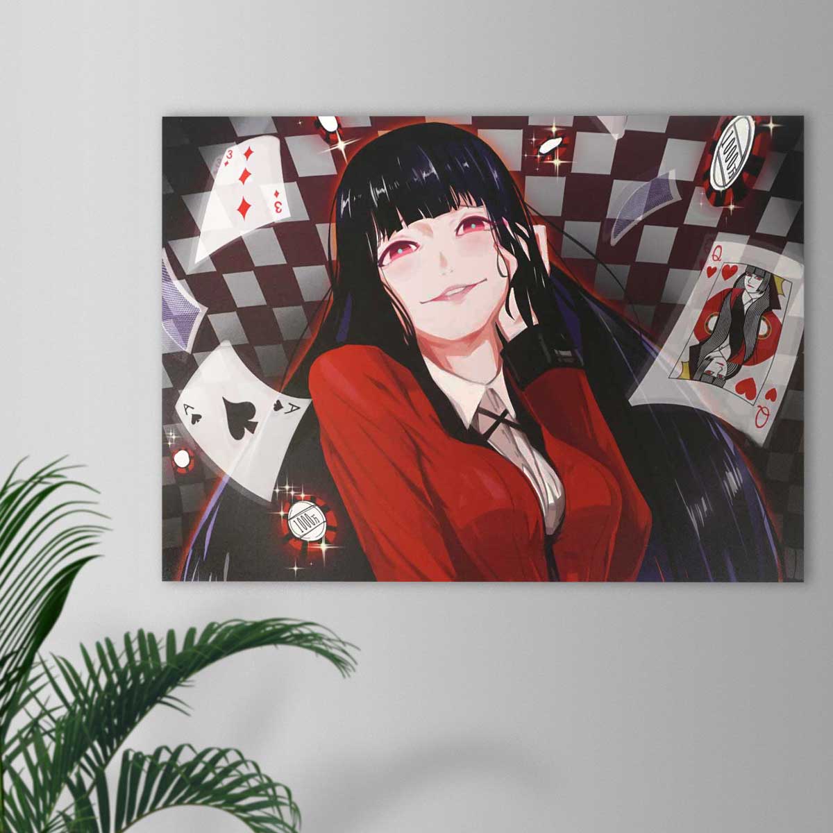 Kakegurui - Yumeko Jabami Wandbild - Poster Hartschaumplatte - 30x42cm - Anime Mura