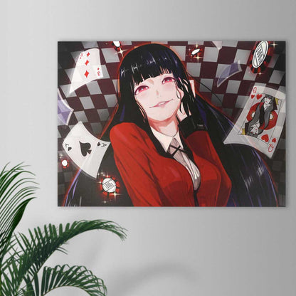 Kakegurui - Yumeko Jabami Wandbild - Poster Hartschaumplatte - 30x42cm - Anime Mura