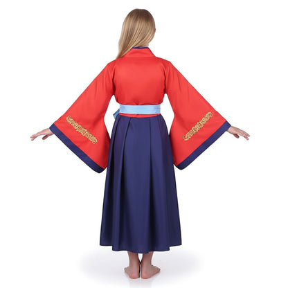 Mulan - Traditionelles Hanfu Kleid - Kinderkostüm mit Gürtel - Gr. 110-150