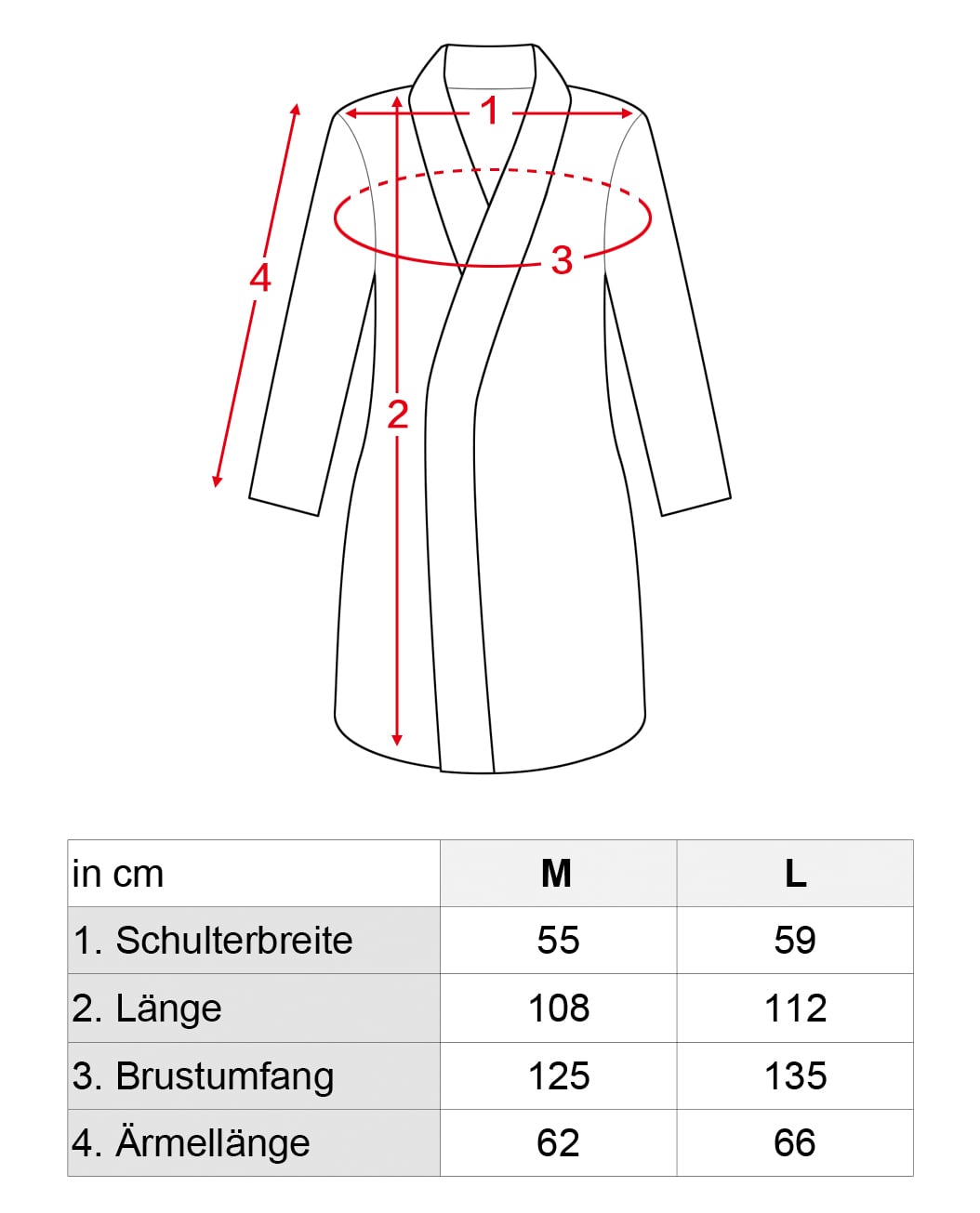 Kuscheliger Akatsuki Bademantel mit aufgenähten Wolken, Größen: M - L