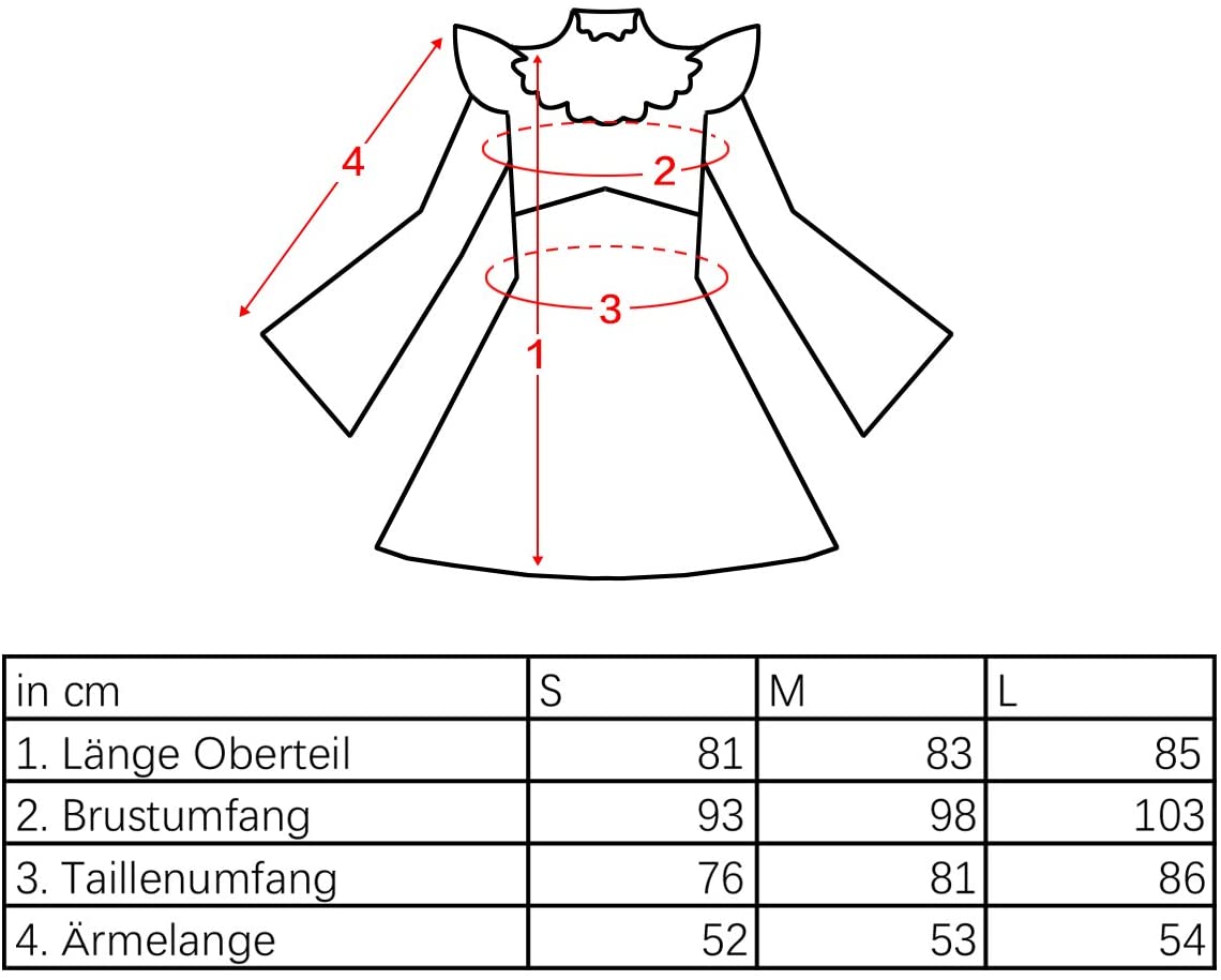 Maid Uniform von Ram & Rem, Dienstmädchen Cosplay Kostüm für Re: Zero Fans, Größen: S - L