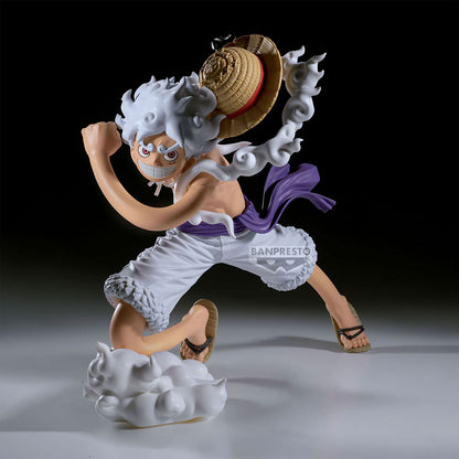 BANDAI Monkey D. Ruffy in Gear 5-II mit weißem Haar, One Piece Sammelfigur, 23 cm