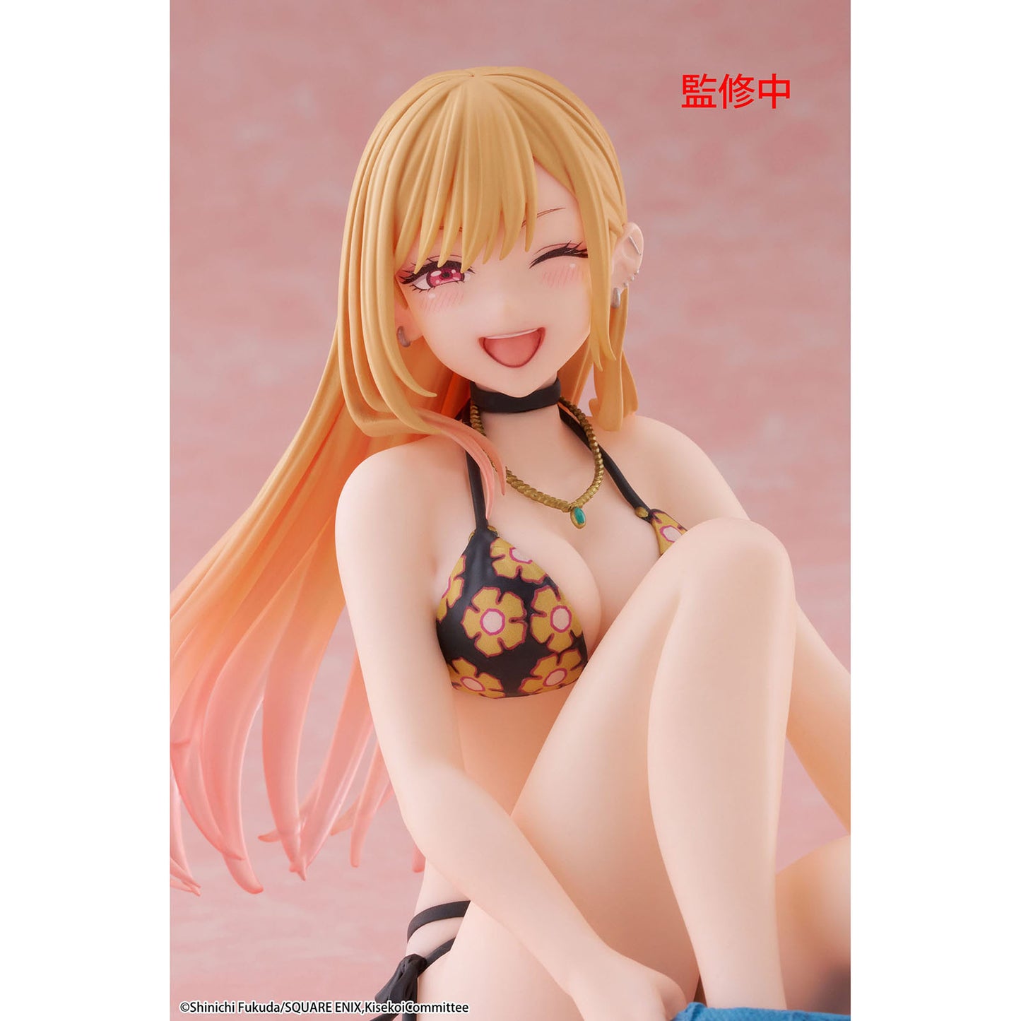 Taito My Dress-Up Darling PVC Statue Desktop Cute Figure Marin Kitagawa Measured Swimsuit Ver. 13 cm