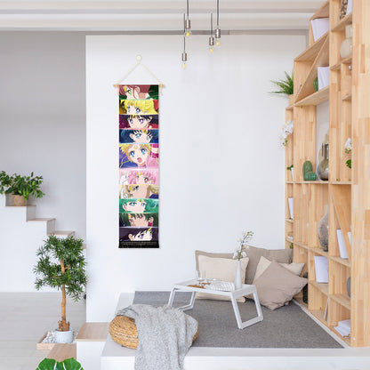 Sailor Moon Crystal - Sailor Krieger Augen - Stoff Rollbild - 135x33cm