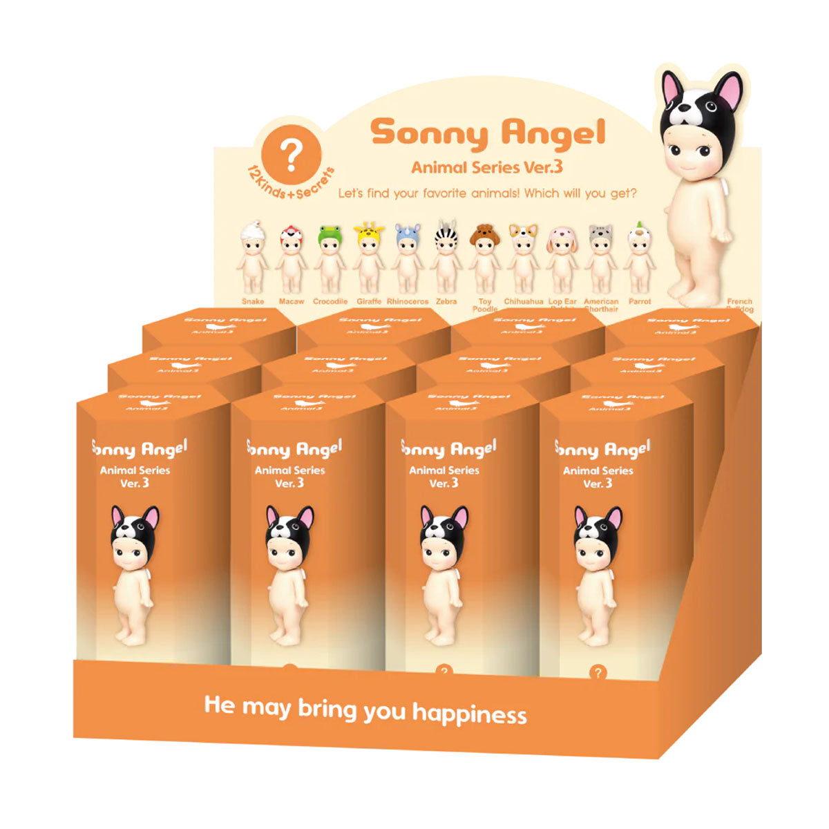 Sonny Angel Sammelfigur mit Tiermütze | Blind Box Animal Series 3 | 8 cm