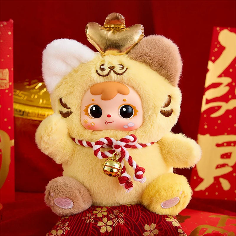 Samuel Blind Box - Fortune Cat (Wealth From All Directions) - Plüschfigur Blind Box - Einzelbox - 18 cm - Samuel