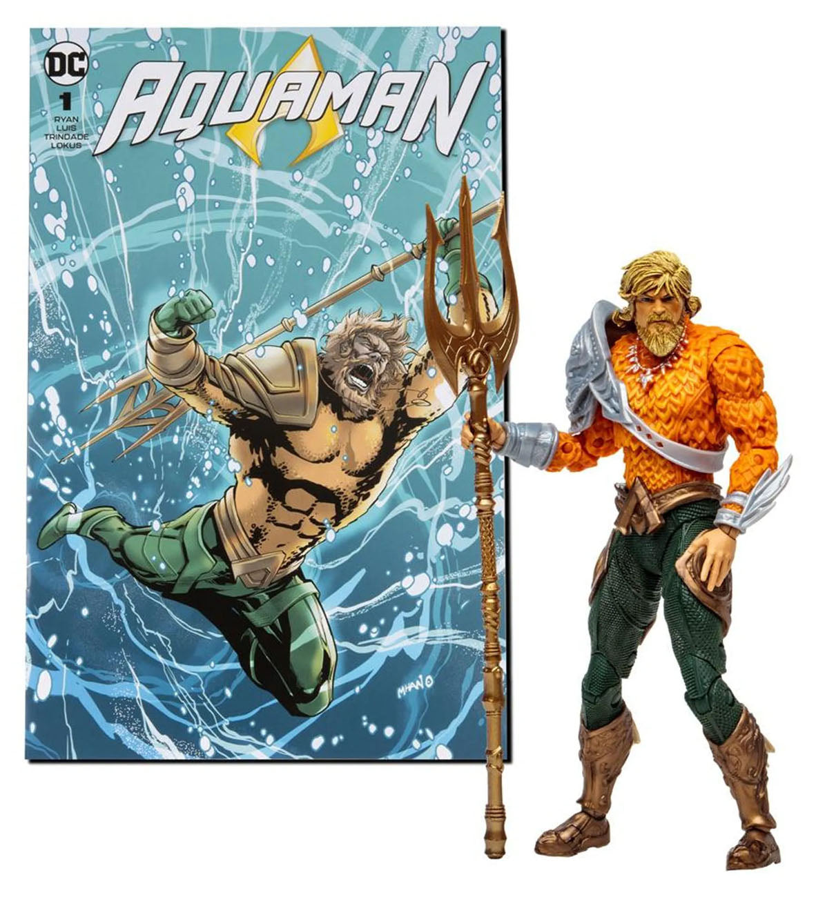 DC Comics - Aquaman Actionfigur (mit Comic) - 18cm - McFarlane Toys DC Direct Page Punchers