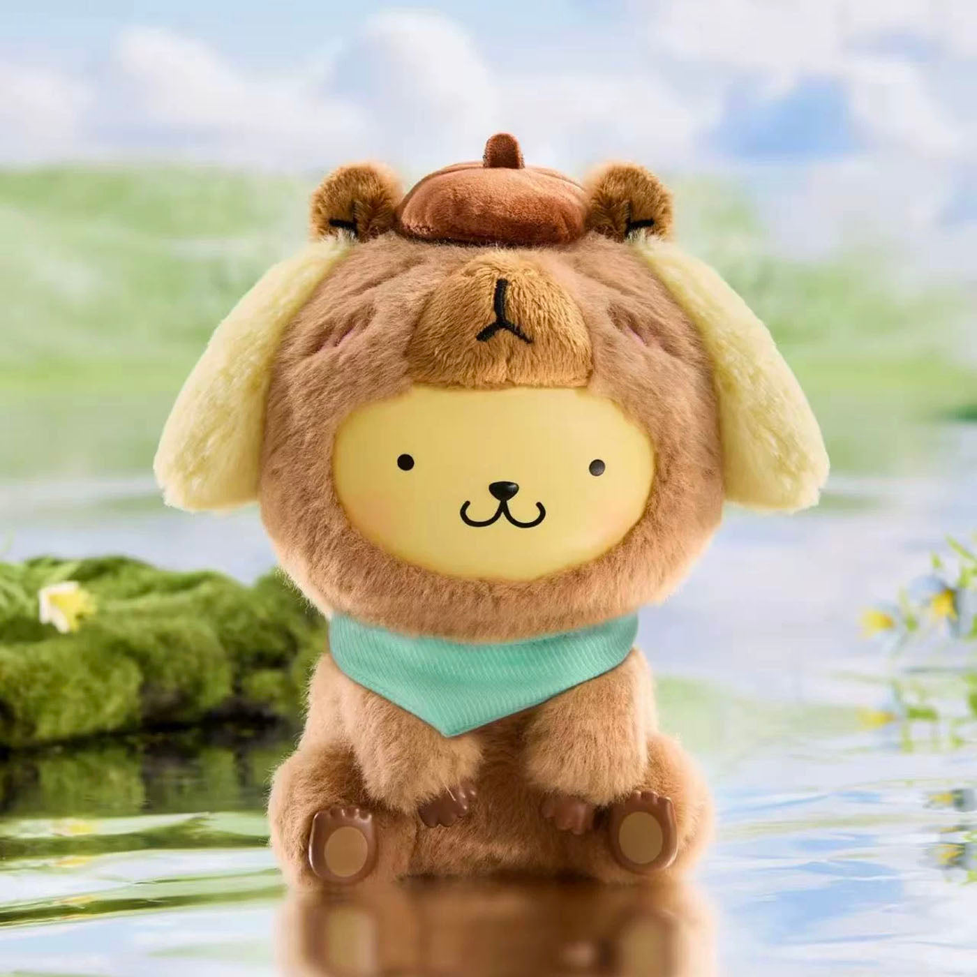 Sanrio Characters: Chill Capybara Series - Plüsch-Anhänger Blind Box - Einzelbox - 13-15cm - MINISO