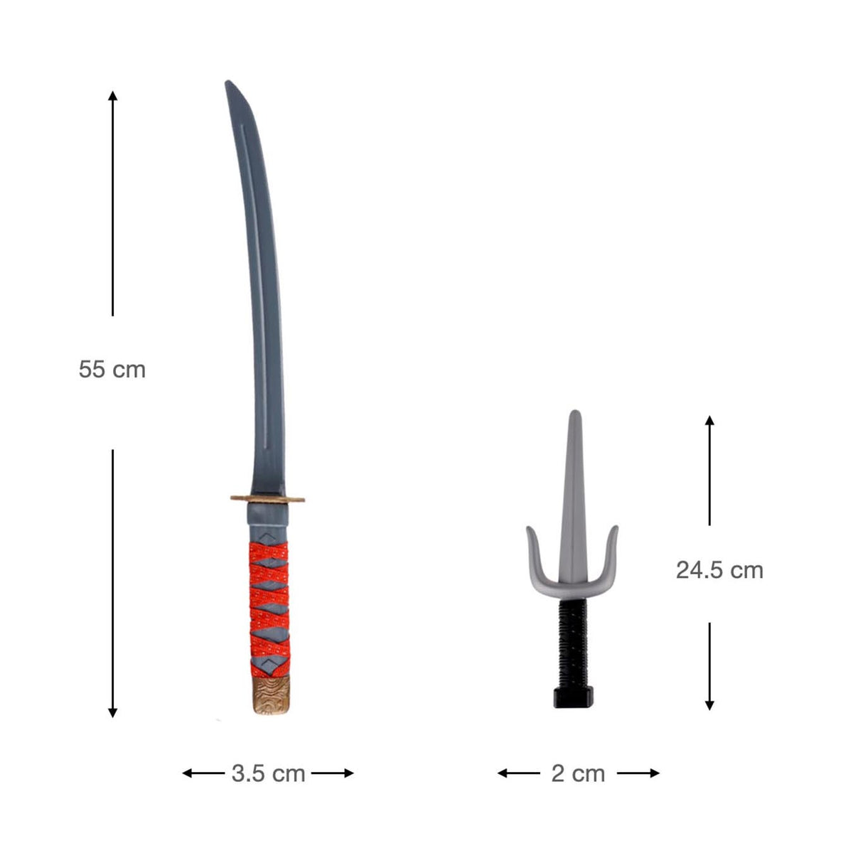 Ninja - Waffenset für Kinder - Katana 55 cm & Sai 25 cm - CoolChange