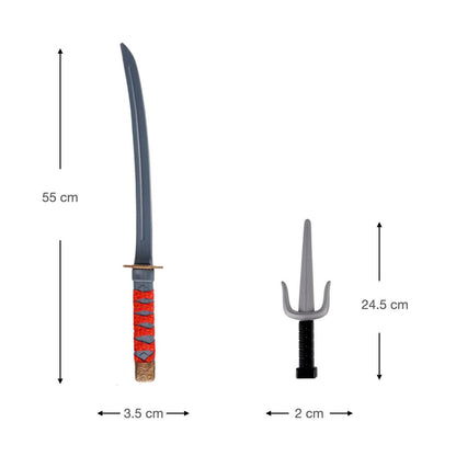 Ninja - Waffenset für Kinder - Katana 55 cm & Sai 25 cm - CoolChange