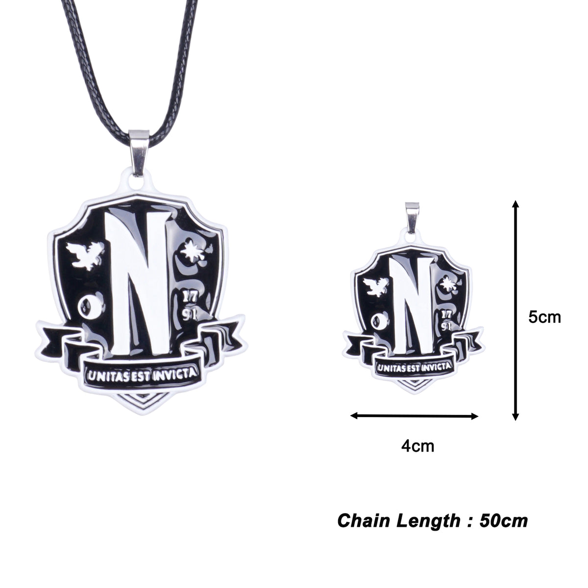 Wednesday - Nevermore Academy Wappen - Halskette - 4 x 4,5 cm - CoolChange