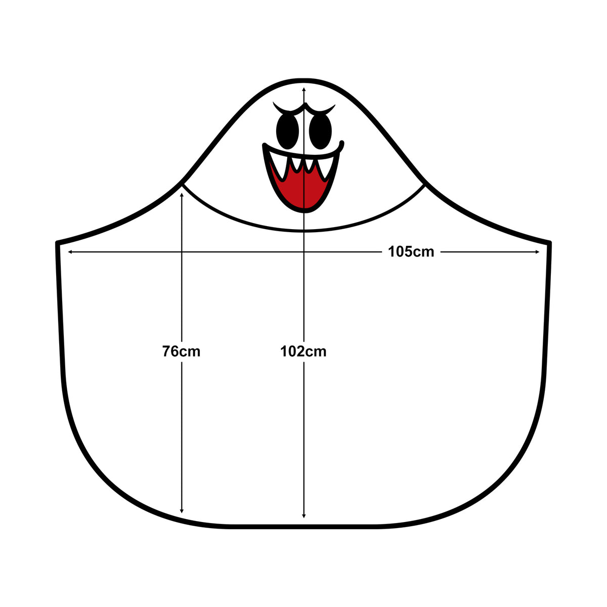 Ghost - Kids' Costume with Halloween Bag - One Size - CoolChange