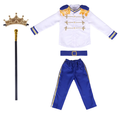 Kaiser Franz - Prinz Kinderkostüm mit Uniform und Zepter - Gr. 128–152 - CoolChange