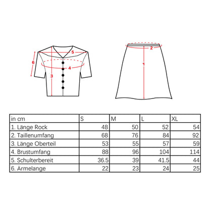 Japanische Schuluniform - Sailor-Fuku Cosplay Kostüm Rock & Bluse - Schwarz - Größen S–XL - CoolChange
